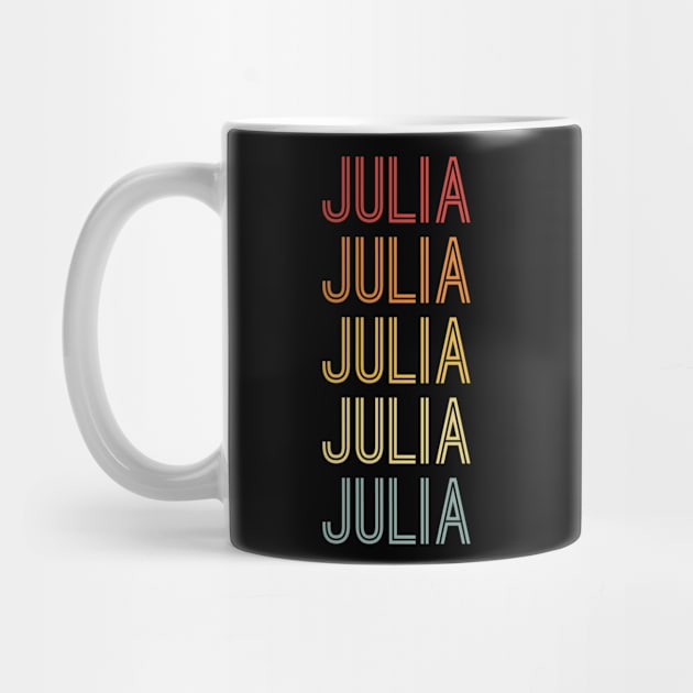 Julia Name Vintage Retro Gift For Julia by CoolDesignsDz